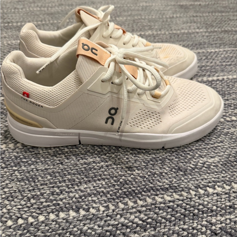 On Running Cream Athletic Shoes